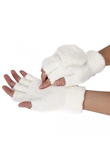 SYT-MD Gants, Gants Thermiques de Mode Hiver Filles Chaudes Femmes Solides Poignet Main brouillon Gants sans Doigt Gants de m