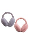 LdawyDE Cache Oreilles Femme, 2 Pièces Cache-oreilles Femme en Peluche Pliable, Réglables Cache Oreille Fille Hiver Chaud Cou