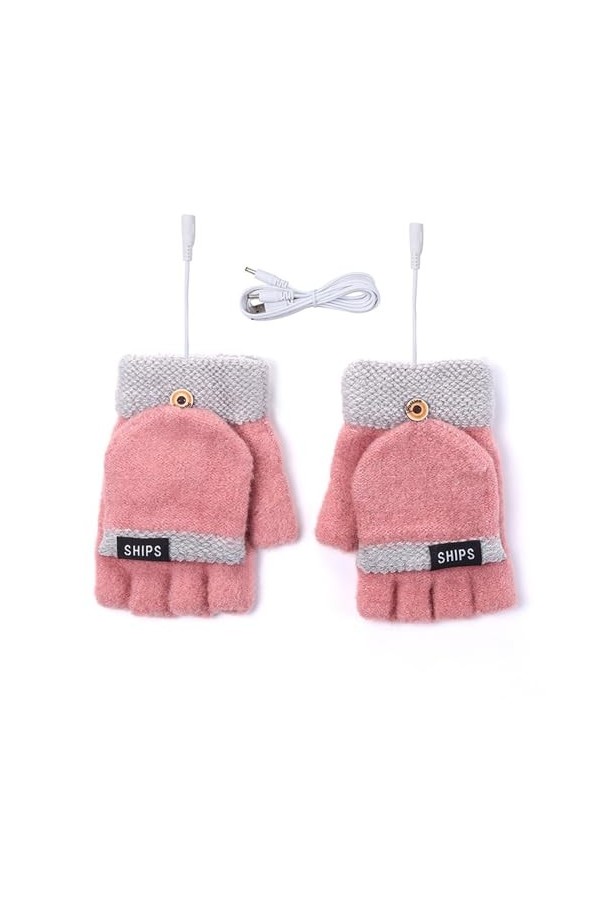 Jamicy Gants chauffants par USB pour homme et femme, mitaines chauffantes dhiver mitaines chauffantes pour lhiver Mitaines 