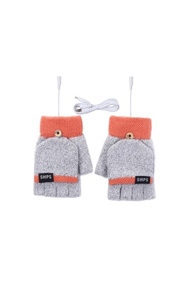 Jamicy Gants chauffants par USB pour homme et femme, mitaines chauffantes dhiver mitaines chauffantes pour lhiver Mitaines 
