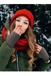 6 Paires Gants sans Doigts dHiver Mitaines Chauffe-Poignets avec Trou de Pouce Mitaines Tricotées sans Doigts pour Noël
