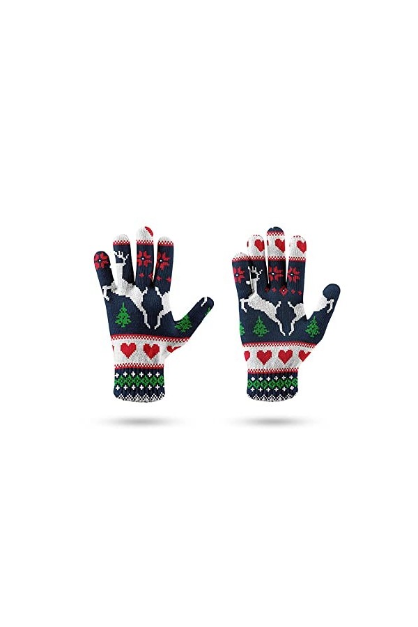 BUXIANGGAN Gants Gloves Gants Tricotés pour Femmes De Noël Quatre Saisons À Écran Tactile Moufles Souples Antidérapants Chaud