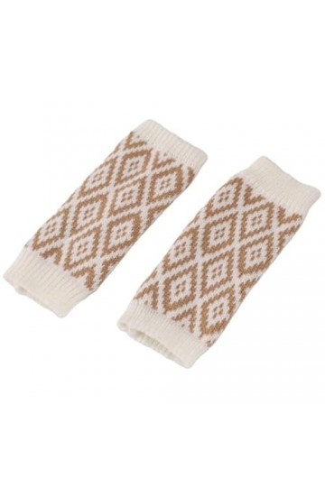 TJOIUY Gants dhiver Gants sans Doigts Femme Dames Hiver Chaud Doux tricoté Motif Diamant Mitaines