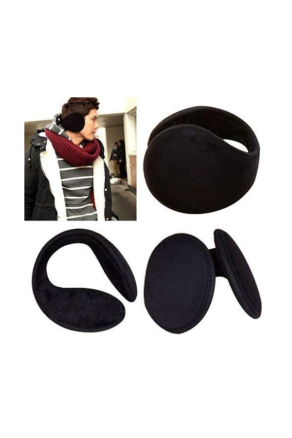 Ogquaton &nbsp;Cache-Oreilles Unisexe Noir Cache-Oreilles Hiver Oreille Muff Wrap Band Warmer Grip Earlap Cadeau de Haute qualité