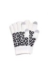 DDMINE Mode Lepoard Cachemire épais Chaud Gants for Femmes tricoté Adulte Hiver Gants décontractés écran Tactile Gants Color