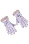 QLSWZC Gants Hiver Femme Chaud Femmes dhiver équitation Coupe-Vent et résistant au Froid en Peluche épaissie imperméable Gan