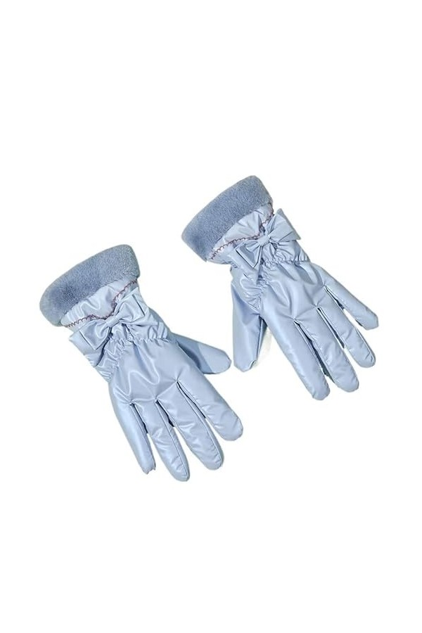 QLSWZC Gants Hiver Femme Chaud Femmes dhiver équitation Coupe-Vent et résistant au Froid en Peluche épaissie imperméable Gan