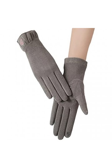 Hiver Chaud Gants à Ecrans Tactiles anti-glisse hivernales pour le sport en plein air Conduite Mode Élégant en Peluche Plus C