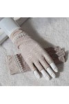 Rekaf Spring and Automne Summer Femme Driver Conduite Gants Demi-Doigt sans Doigts Mince Dentelle Cole Solaire Sweat-Pull-Abs