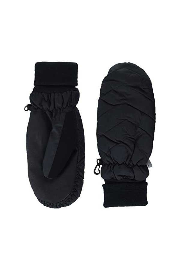 Amazon Essentials Womens Puffy Mittens Moufles, Noir, L-XL