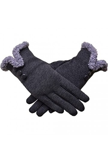 Outrip Gants dhiver pour femmes, texte à écran tactile, gants pour temps froid doublés en molleton chaud