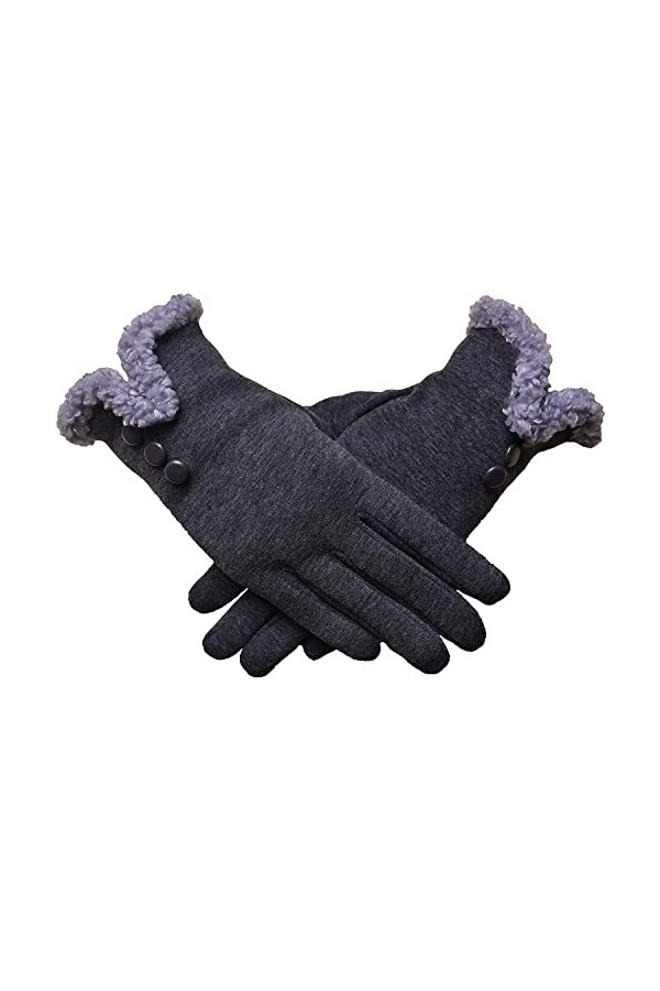 Outrip Gants dhiver pour femmes, texte à écran tactile, gants pour temps froid doublés en molleton chaud