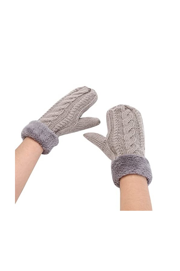 Générique Gants Homme Femme Hiver Laine Chaud Mitaines de Ski Thermiques pour Femmes Plus Chaudes et épaisses Gants Ski Moufl