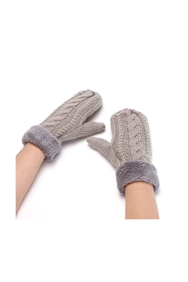 Générique Gants Homme Femme Hiver Laine Chaud Mitaines de Ski Thermiques pour Femmes Plus Chaudes et épaisses Gants Ski Moufl