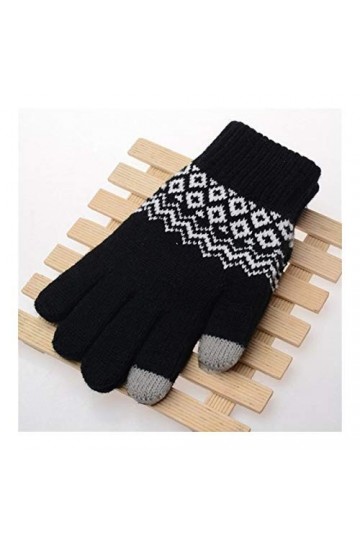 XYBB Gants dhiver décran Tactile Femmes Hommes Réchauffez Stretch tricotent des moufles Femme Crochet Thicken Gants Color 