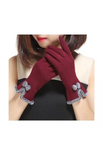 TJOIUY Gants dhiver Mode Belle Bowknot Femmes écran Tactile Hiver Chaud Gants de Sport en Plein air