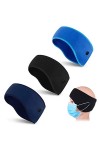 3 Pièces Bandeau Oreille avec Bouton,Unisexe&nbsp;Hiver Sport Toison Cache Oreilles Bandeau Chaud Headband pour Ski Cyclisme Runni