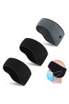 3 Pièces Bandeau Oreille avec Bouton,Unisexe&nbsp;Hiver Sport Toison Cache Oreilles Bandeau Chaud Headband pour Ski Cyclisme Runni