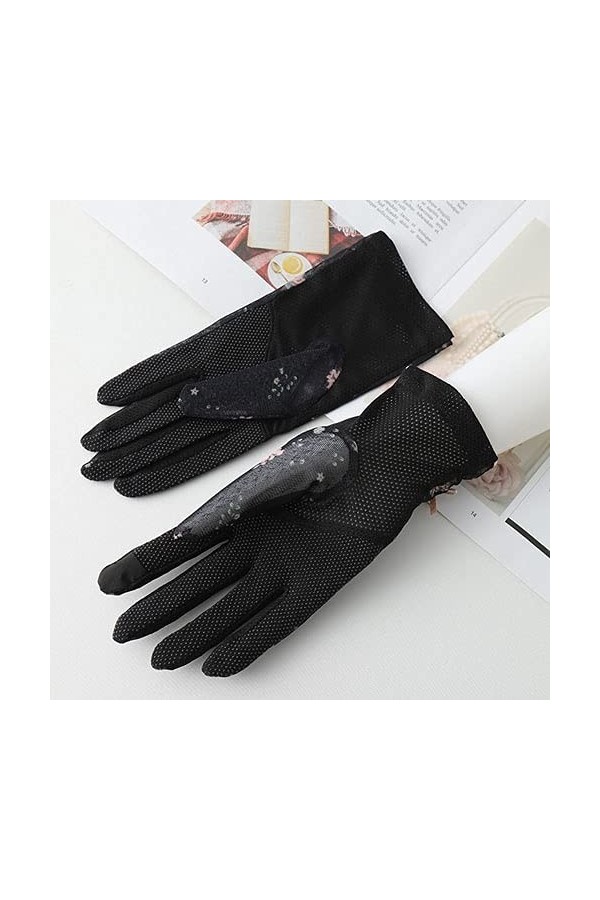 Yoaodpei Élégante printemps florale, gants pour femmes de mode dautomne et dété pour les voyages extérieurs, protection sol