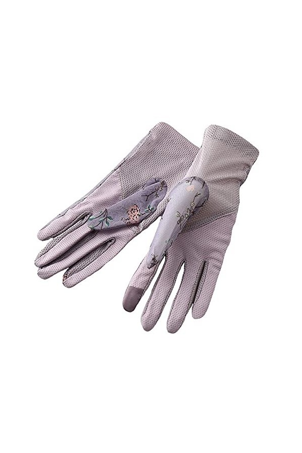 Yoaodpei Élégante printemps florale, gants pour femmes de mode dautomne et dété pour les voyages extérieurs, protection sol