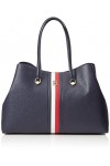 Tommy Hilfiger Sac Femme TH Emblem Workbag Corp Avec Poche Intérieure, Bleu Space Blue , Taille Unique