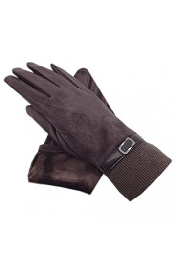 Gants Pour Femmes Gants DHiver Dames Gants De Poignet En Daim Épaissi Doux Écran Tactile Gants DHiver Conduite Et Équitatio