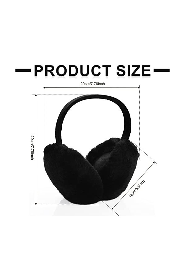 SAVITA Cache Oreilles Hiver, Mignon Cache Oreille Fourrure Cache Oreilles Chauds Pliables Couvre-Oreilles pour Temps Froid Fi