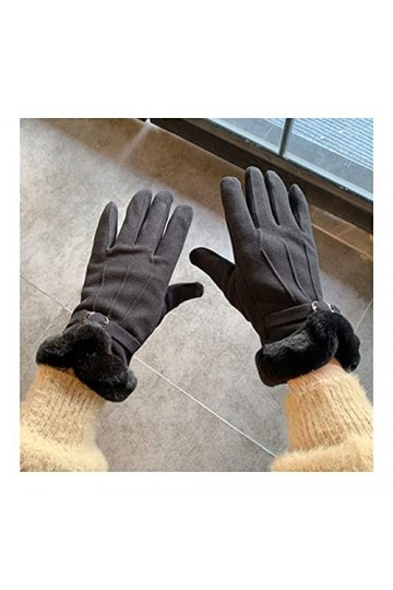 BJQZX Gants dhiver Gants dhiver Femme Vélo Ajouter Velvet Épaissir Gardez des Gants dhiver C125 C125 C125 Color : Svart, 
