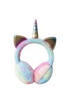 EULAPGOE Cache-oreilles filles licorne en peluche Couvre-oreilles mignon de bande dessinée chauffe-oreilles pour les femmes f