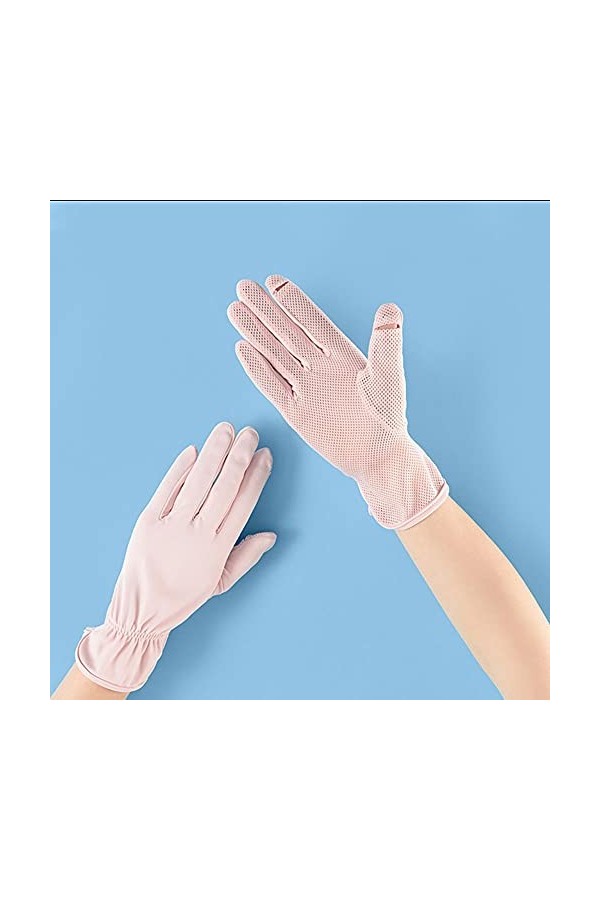 Yoaodpei Gant De Crème Solaire Dété, Gants Respirants Anti-Ultraviolet Féminins, Conduite en Soie À Glace De Tram Maouillie 