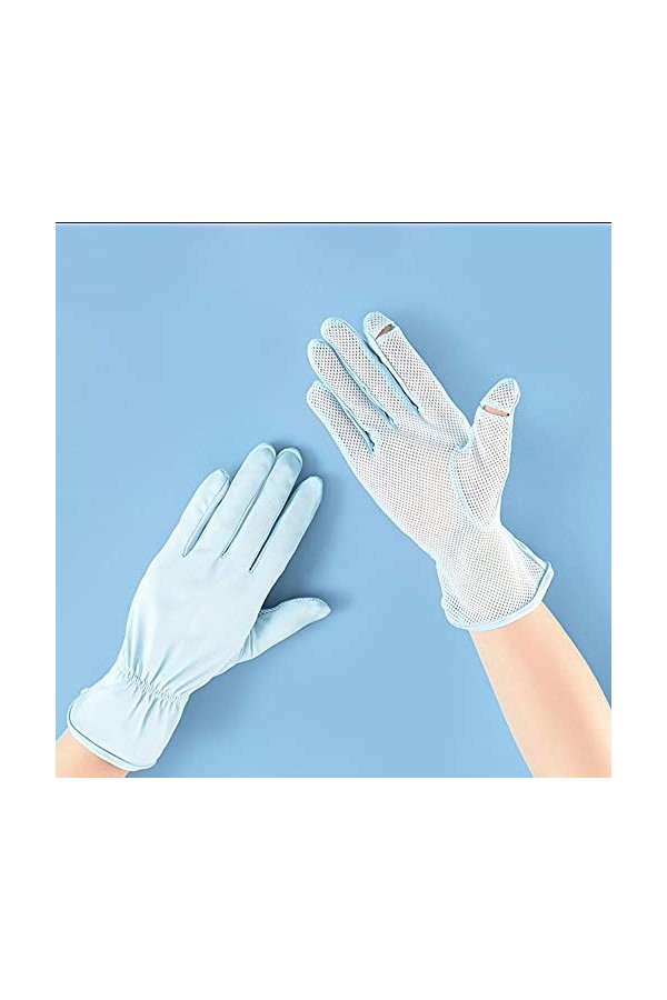 Yoaodpei Gant De Crème Solaire Dété, Gants Respirants Anti-Ultraviolet Féminins, Conduite en Soie À Glace De Tram Maouillie 