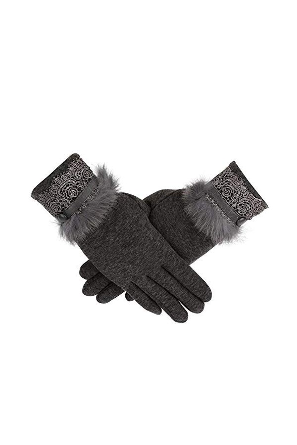 YUANYUAN520 Gants Tactiques Mode Patchwork Dentelle Gants De Conduite Femmes Hiver Chaud Motocycle Gants De Ski for Moufles S