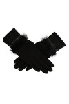 YUANYUAN520 Gants Tactiques Mode Patchwork Dentelle Gants De Conduite Femmes Hiver Chaud Motocycle Gants De Ski for Moufles S