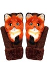 Gants danimaux dhiver mignons,Moufles en forme danimal mignon,mitaines en peluche pour lhiver,Mitaines Tricotées dhiver 