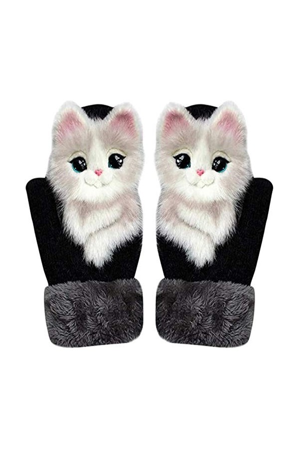 Gants danimaux dhiver mignons,Moufles en forme danimal mignon,mitaines en peluche pour lhiver,Mitaines Tricotées dhiver 