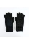 BZAHW Les Nouveaux Gants dhiver épaississement alpagas mâle Tricot Velours Super Doux Femmes Gants Chauds équitation dextér