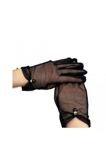 Gants Femme， 2 paires de filets de pêche gants élégants femmes gants de mariage gants en dentelle sans doigts for les mariées