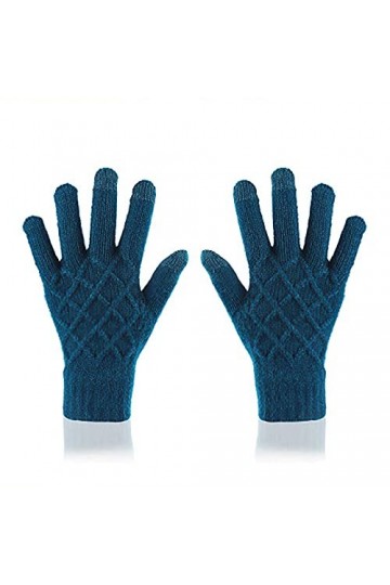 YJLGMM Unisexe Hiver Simple Couche Unique élastique élastique Gants de Conduite Chaude Femmes Femmes Jacquard Laine Tricot éc