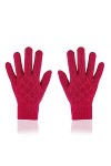 YJLGMM Unisexe Hiver Simple Couche Unique élastique élastique Gants de Conduite Chaude Femmes Femmes Jacquard Laine Tricot éc