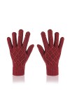 YJLGMM Unisexe Hiver Simple Couche Unique élastique élastique Gants de Conduite Chaude Femmes Femmes Jacquard Laine Tricot éc