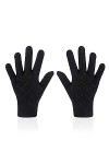 YJLGMM Unisexe Hiver Simple Couche Unique élastique élastique Gants de Conduite Chaude Femmes Femmes Jacquard Laine Tricot éc