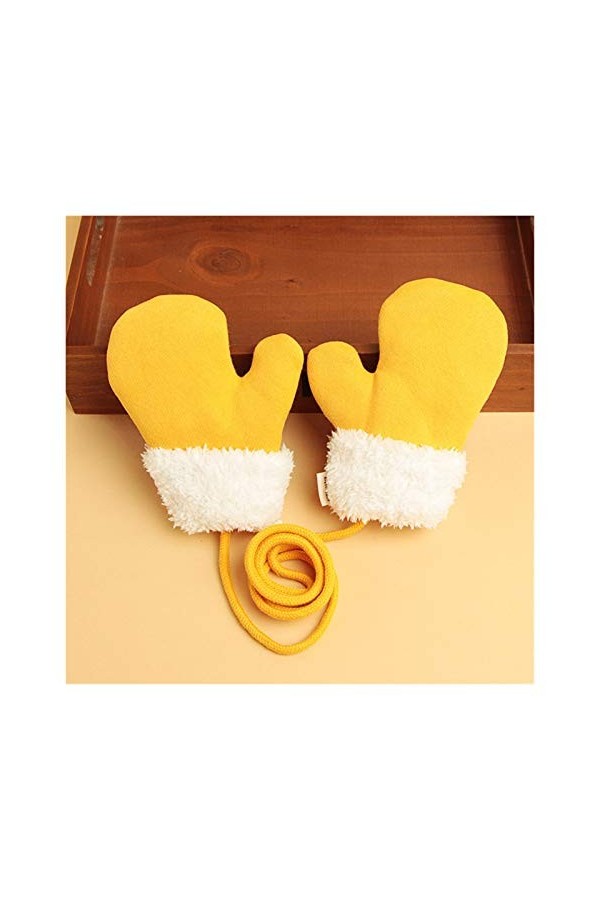 Aolongjs Gants tricotés Mitons dhiver pour Enfants de 1 à 3 Ans | Nouveaux Gants tricotés en Laine, pour bébés, Corde Chaude