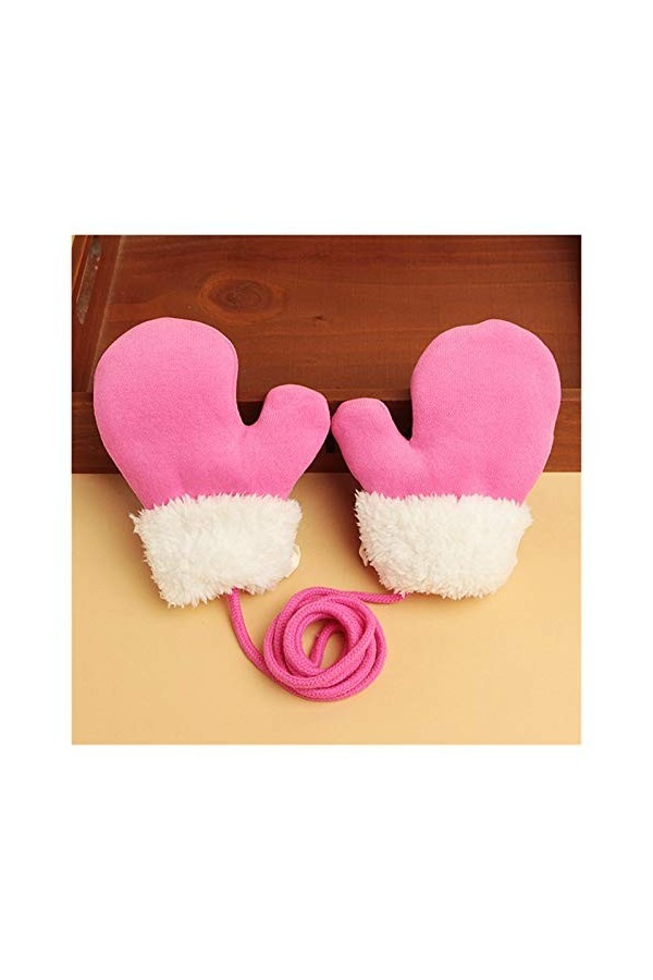 Aolongjs Gants tricotés Mitons dhiver pour Enfants de 1 à 3 Ans | Nouveaux Gants tricotés en Laine, pour bébés, Corde Chaude