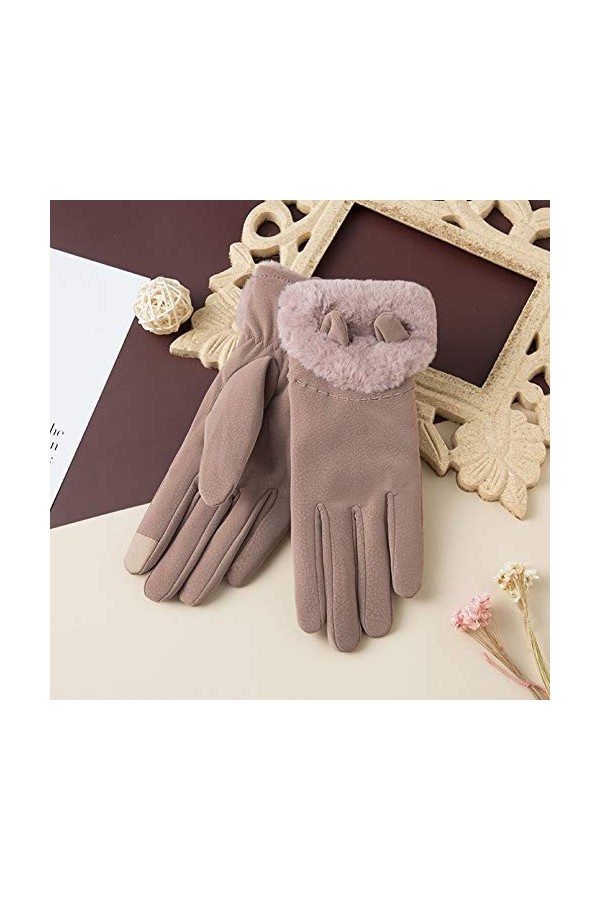 LUOXUEFEI Gants Femmes Sport dhiver Conduite Écran Tactile Dame Mitaines Chaudes Gants Féminins