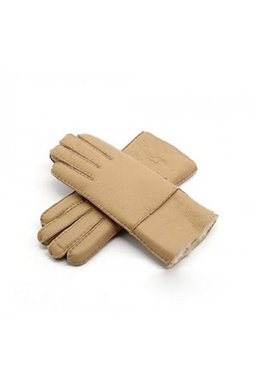 BJQZX Gants dhiver Hiver Chaud véritables Gants de Cuir véritable Femmes Mitaines de Laine épaisse Gants de Fourrure de Lain