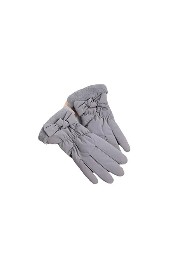 Liyinco Gants dhiver pour Femme, Peluche épaisse et Chaleur Gants à Cinq Doigts, extérieur Coupe-Vent, imperméable, Toucher,