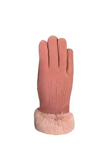 Plus Chaud Gants Automne Et Hiver Plus Gants Chauds en Velours Femme Bouche en Laine À Trois Lignes Écran Tactile en Velours 