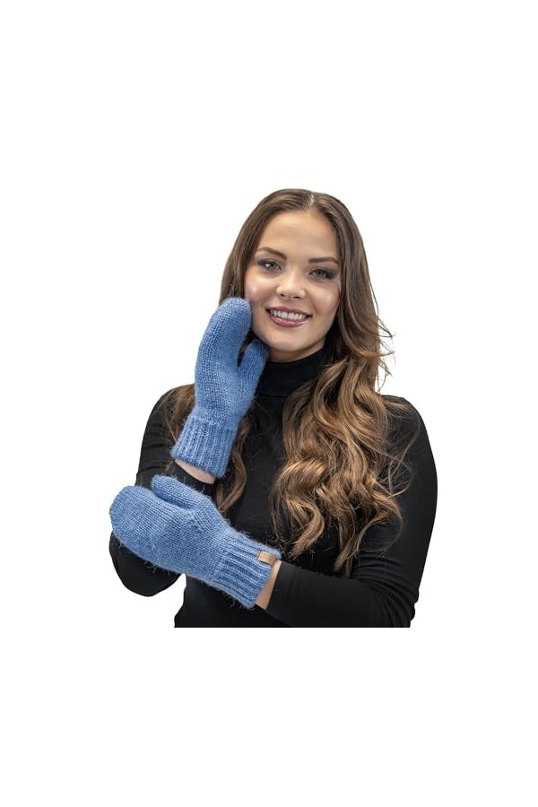 VIVISENCE Gants pour Hiver Moufles 7015R, Jeans,UNI