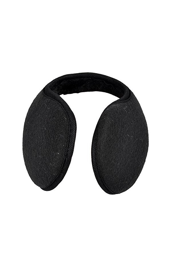 PULABO Cache-oreilles unisexe en peluche épaisse et chaude - Pour homme et femme - Noir - Qualité supérieure