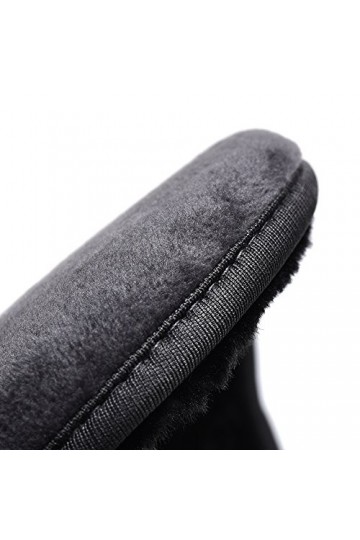 PULABO Cache-oreilles unisexe en peluche épaisse et chaude - Pour homme et femme - Noir - Qualité supérieure